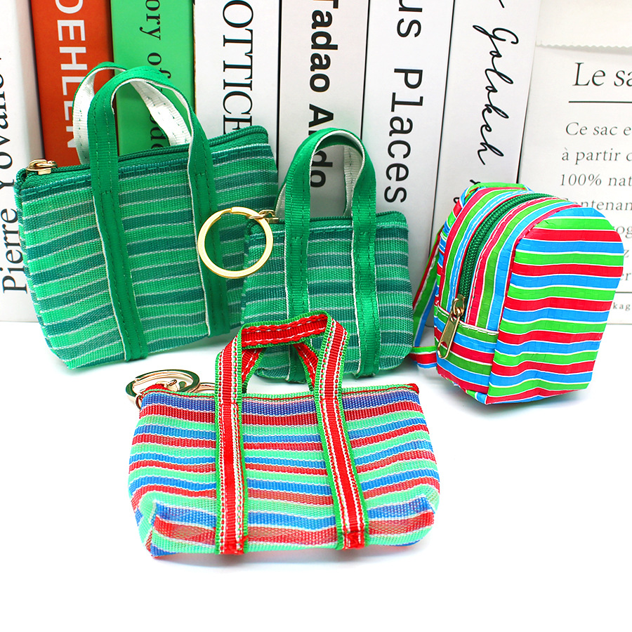 Mini Backpack Purse - 1 Stuk Sleutelhanger Visnet Tas Groentemand