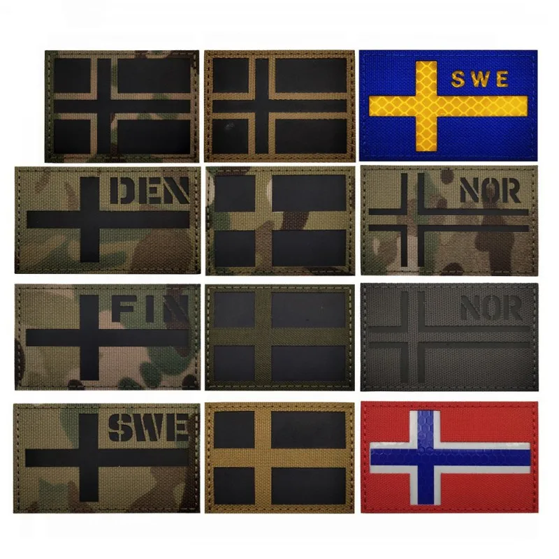 Urban Backpack Tactical - Vlag Tactische Patches Noordelijke Denmark Zweden