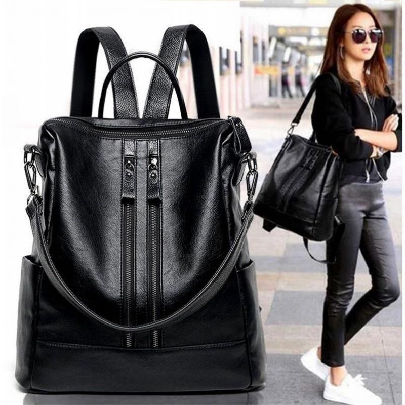 Dames Zacht Leren Rugzak Schoo - Mini Backpack Purse recensie en prijs