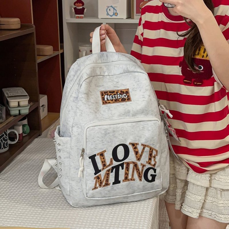 Y2K grijze rugzak voor dames,  - School Backpack Teen recensie en prijs