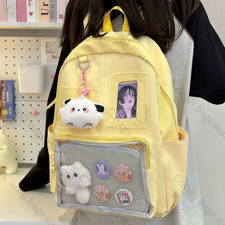 Effen kleur snoepkleurige rugz - Canvas Backpack Casual recensie en prijs